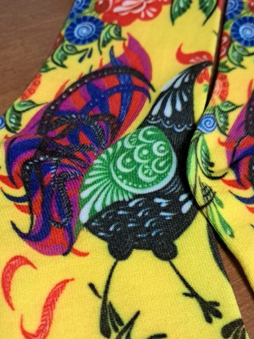 Chicken Yellow Rooster Print Crew Socks Unisex